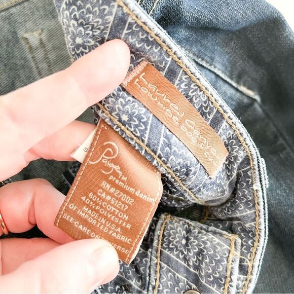 Paige Laurel Canyon Jeans Low Rise Bootcut Blue Women's 28 Premium Denim - Picture 5 of 9